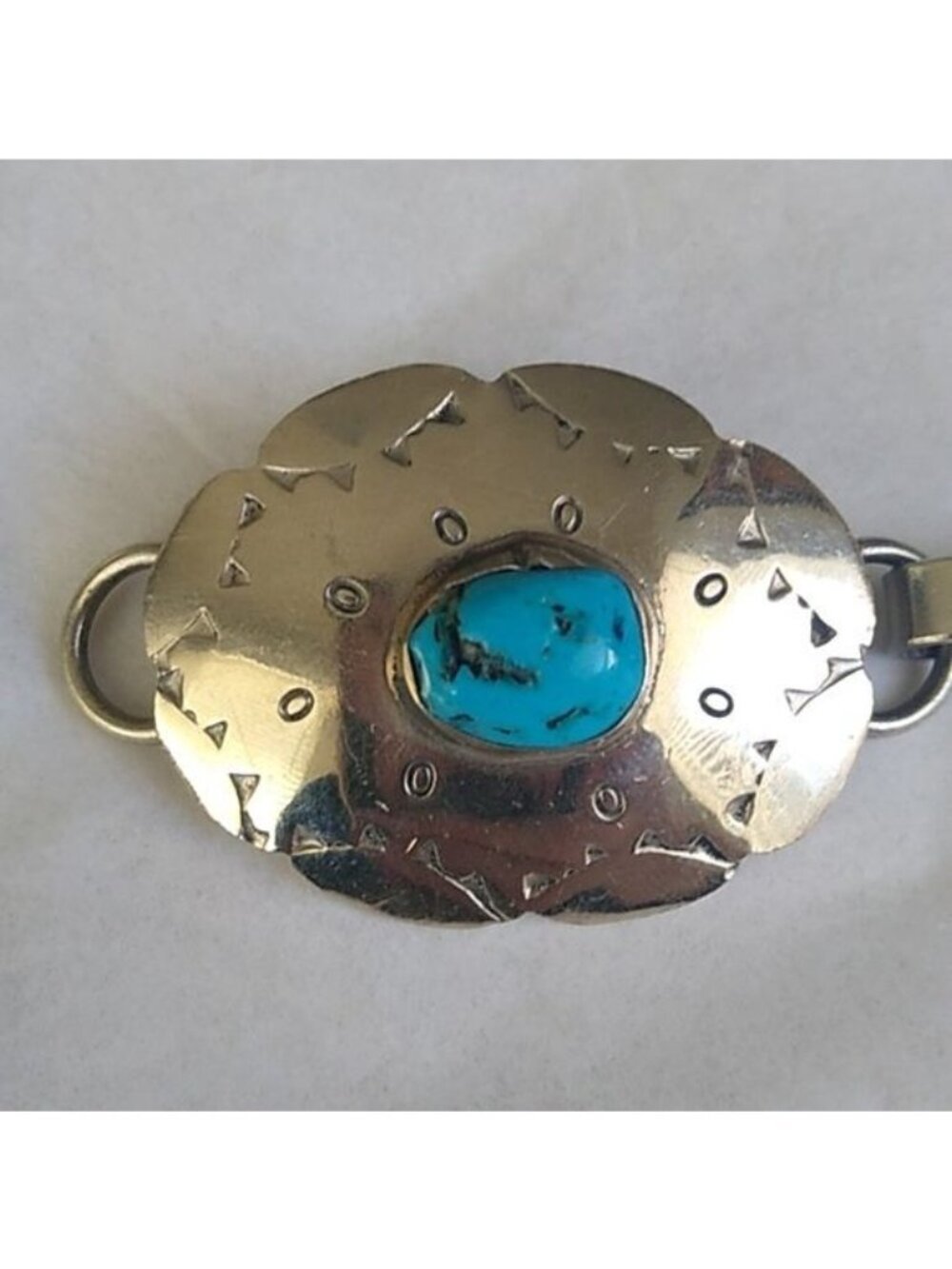 Vintage Sterling Silver Turquoise Concho Belt STERMEX 39" - Picture 4 of 10